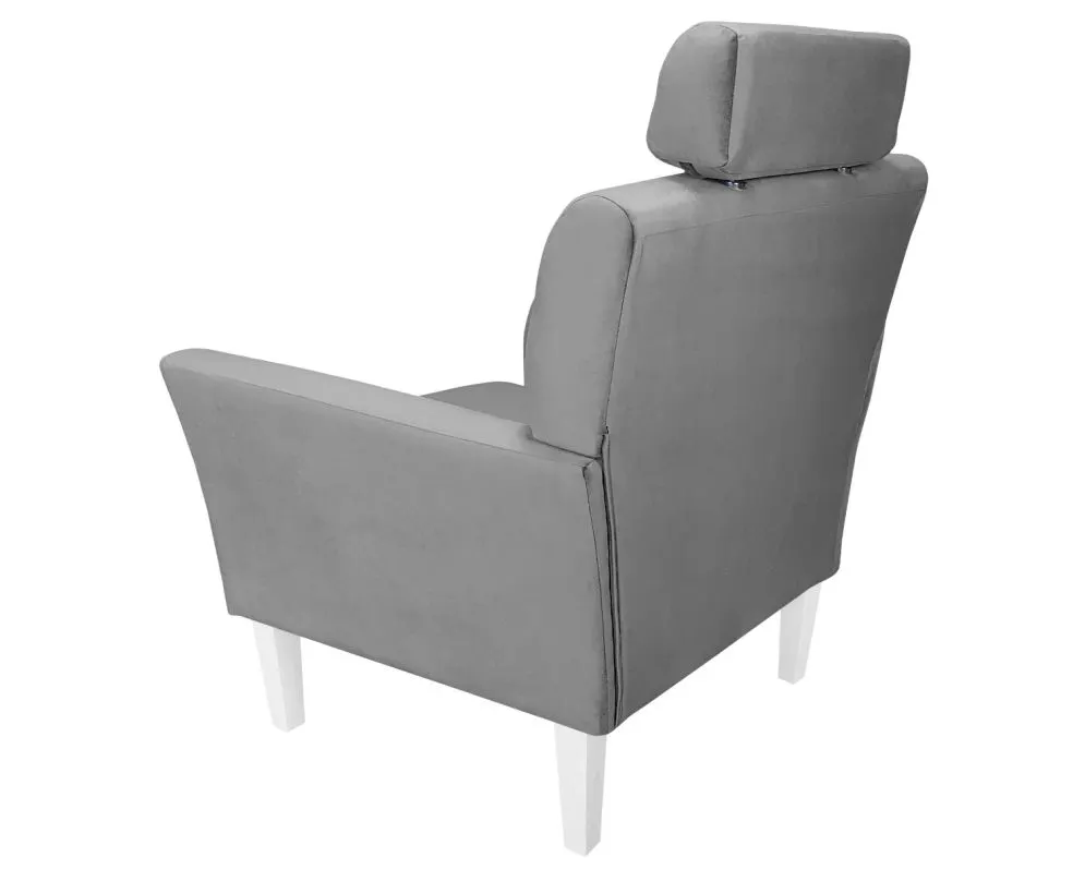 Fotel PIRO MG VELVET ciemnoszary tapicerowany aksamitem | MIRAT. styl GLAMOUR