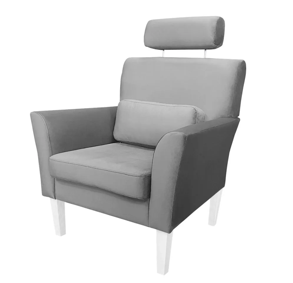 Fotel PIRO MG VELVET ciemnoszary tapicerowany aksamitem | MIRAT. styl GLAMOUR