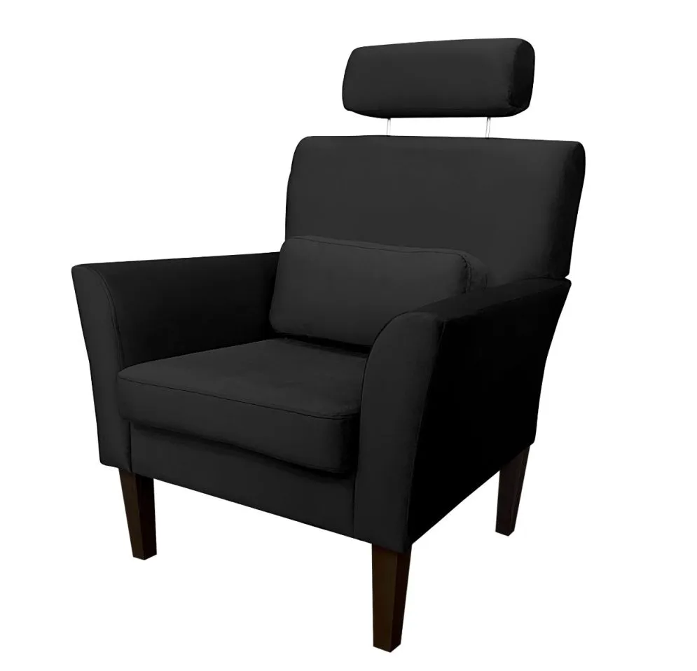 Fotel PIRO MG VELVET czarny tapicerowany aksamitem | MIRAT. styl GLAMOUR