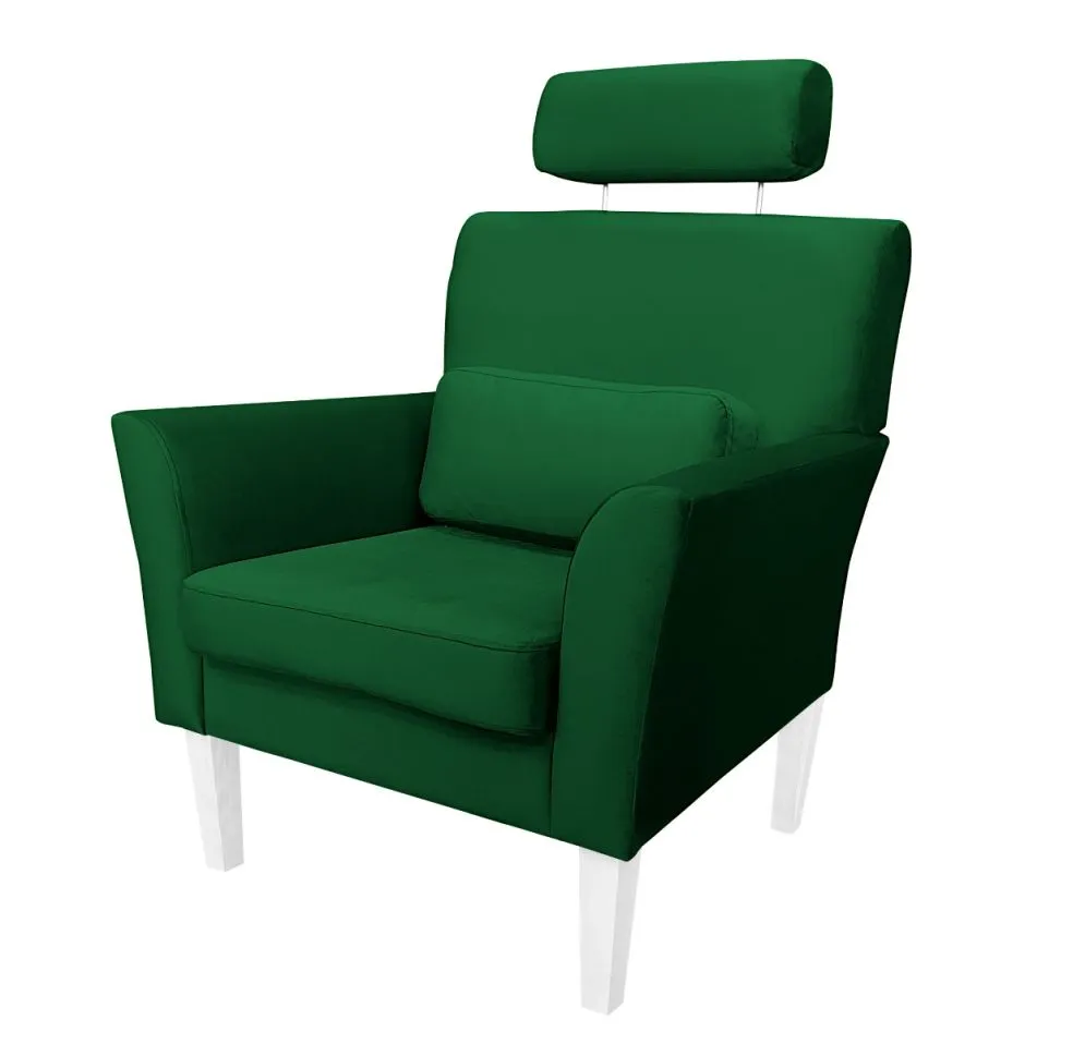 Fotel PIRO MG VELVET zielony tapicerowany aksamitem | MIRAT. styl GLAMOUR