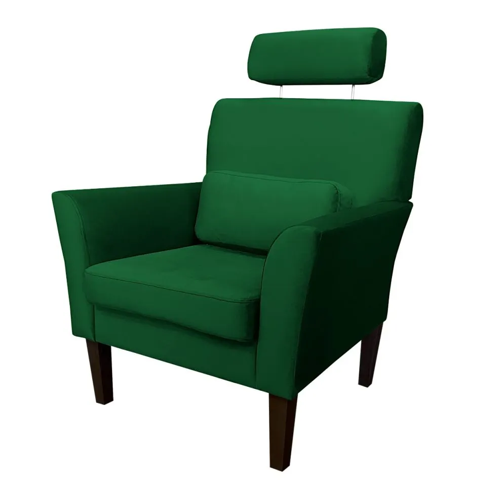 Fotel PIRO MG VELVET zielony tapicerowany aksamitem | MIRAT. styl GLAMOUR