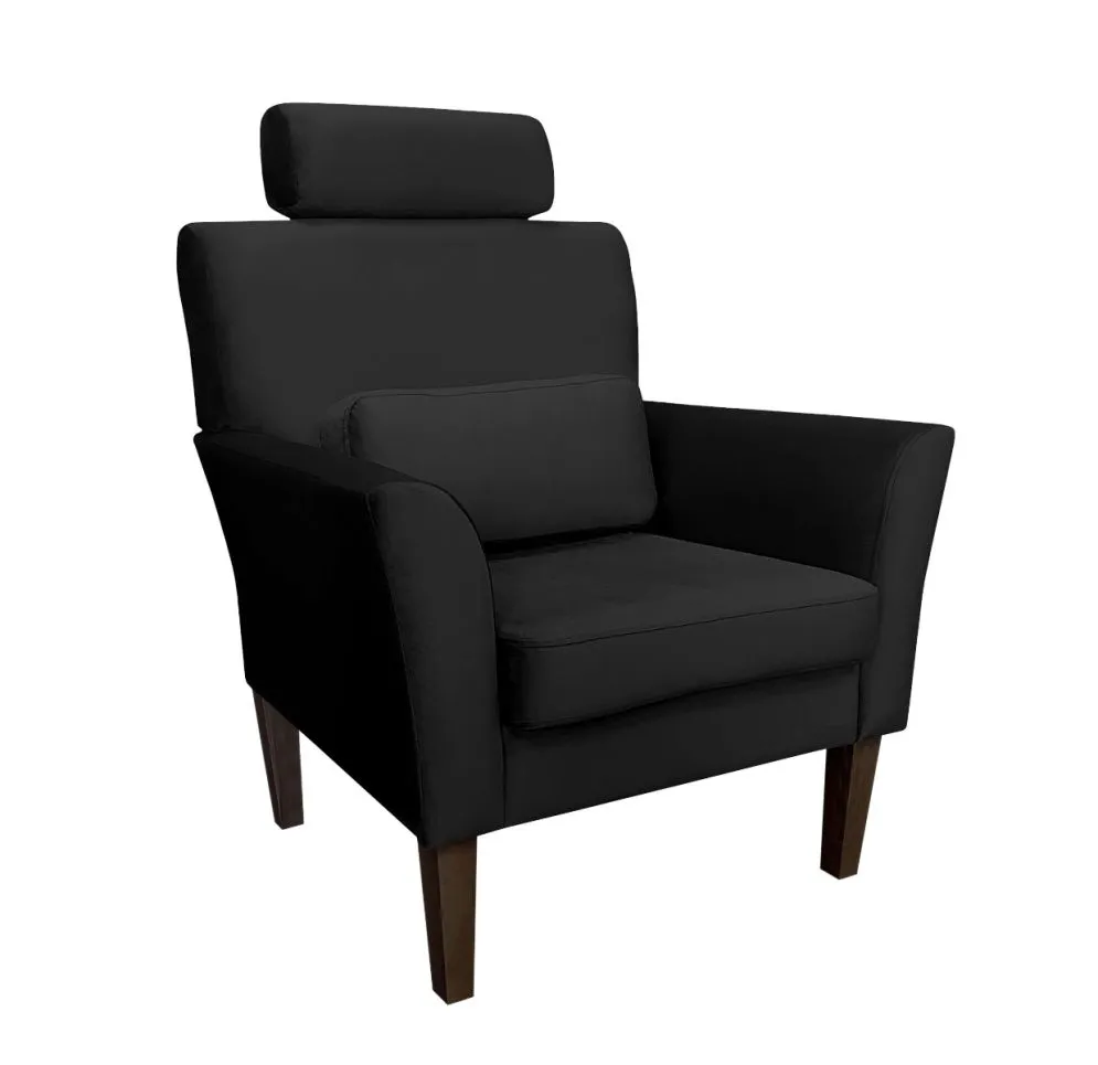 Fotel PIRO MG VELVET czarny tapicerowany aksamitem | MIRAT. styl GLAMOUR