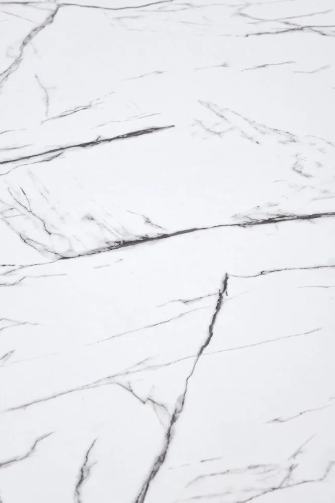Stół okrągły DENVER 80x80 biały marmur na jednej nodze | MIRAT. styl GLAMOUR