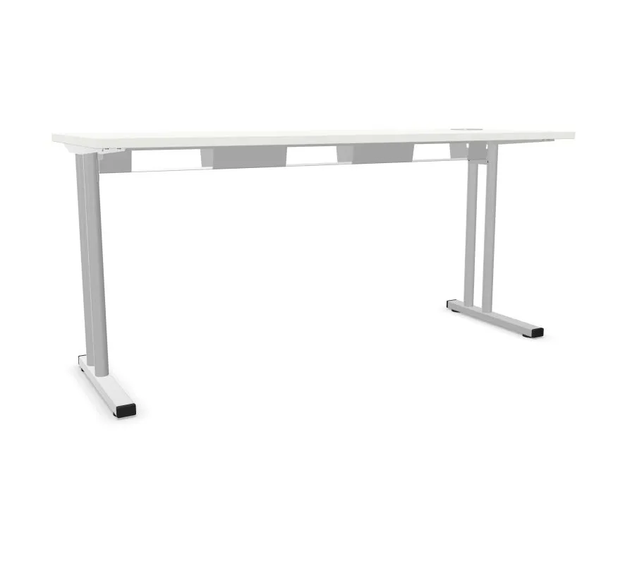 Biurko EASY SPACE C-LEG RC 140x60cm białe prostokątne I sklep meblowy MIRAT.
