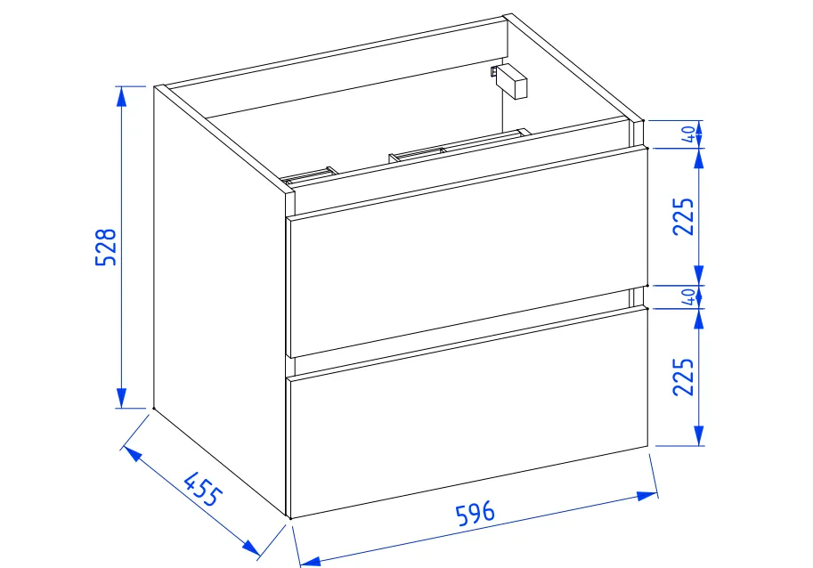 Szafka pod umywalkę ARCO 60 cm kaszmirowa z szufladami| MIRAT