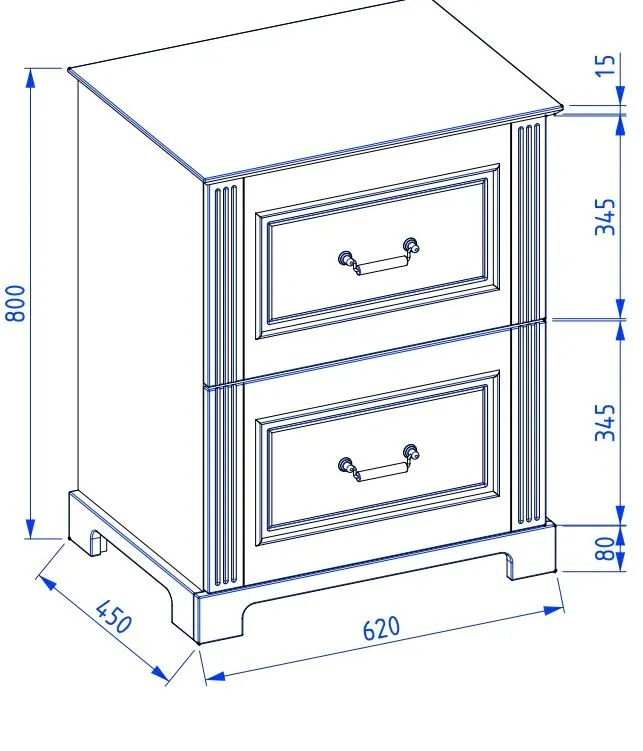 Szafka pod umywalkę OXFORD 60 cm w kolorze starej bieli półmat | MIRAT