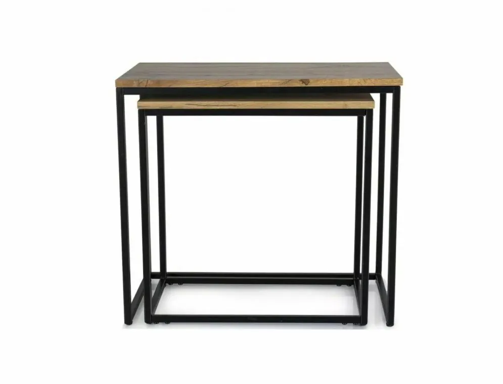 Zestaw 2 ław DOBLO dąb artisan/czarny mat w stylu loft I sklep meblowy MIRAT. styl LOFT