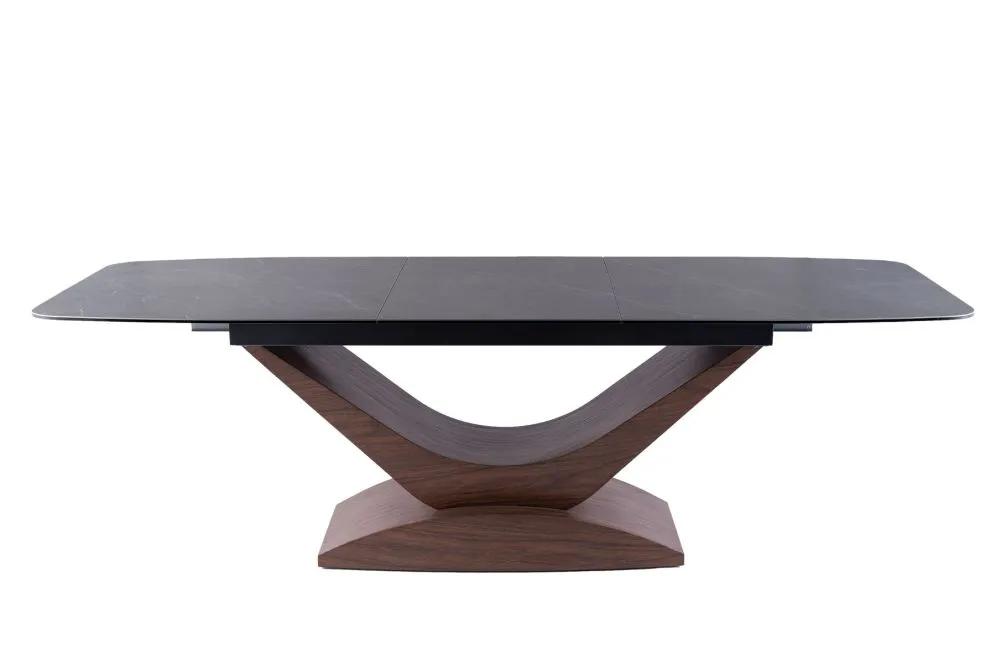 Stół rozkładany DOLCE CERAMIC 180(240)x95 szary marmur/orzech dla 10 osób | MIRAT. w stylu kolekcja