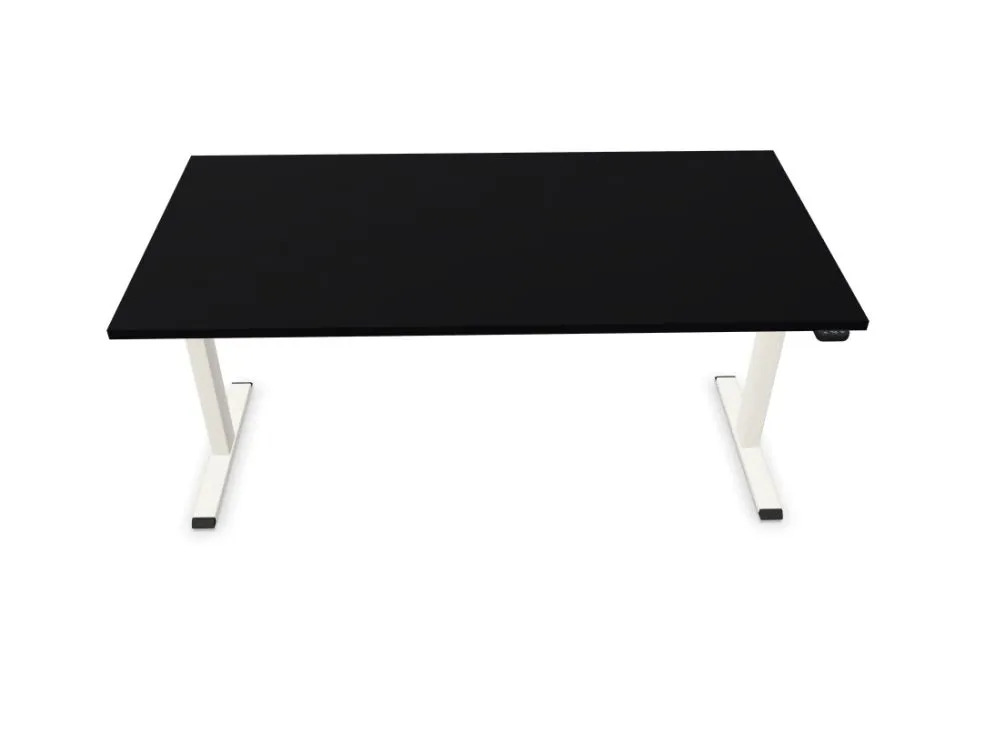 Biurko eCOMO 160x80cm czarne z regulacją wysokości do pracy I sklep meblowy MIRAT.