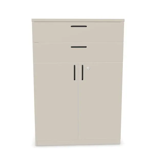 Komoda biurowa EASY SPACE CABINET HDE 2D2S 80cm kaszmirowa zamykana I sklep meblowy MIRAT.
