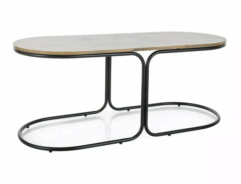 Ława DUAL 120x50 dąb artisan/czarny mat w stylu industrialnym I sklep meblowy MIRAT. styl LOFT