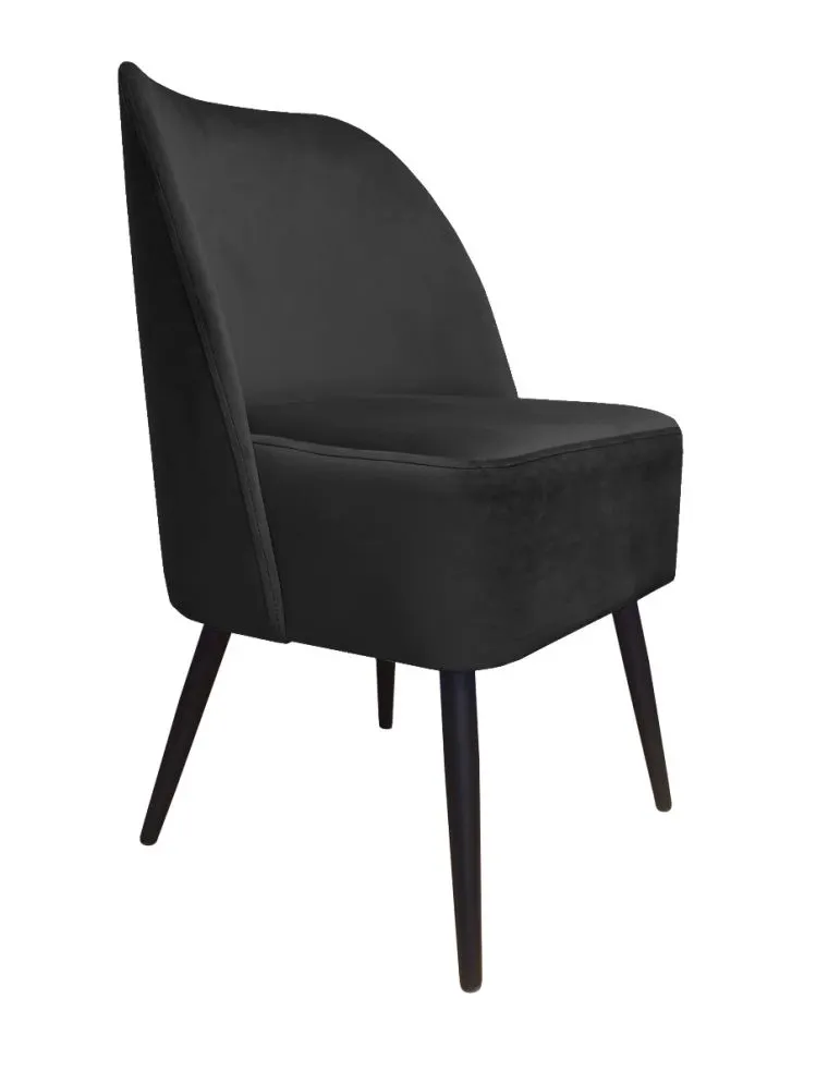 Fotel DUNAJ VELVET czarny nowoczesny na metalowych nogach | MIRAT. w stylu  kolekcja