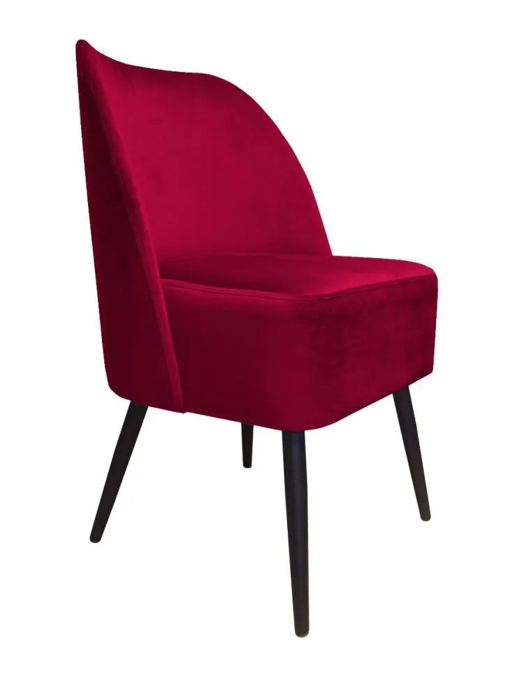 Fotel DUNAJ VELVET bordowy tapicerowany aksamitem | MIRAT. w stylu  kolekcja