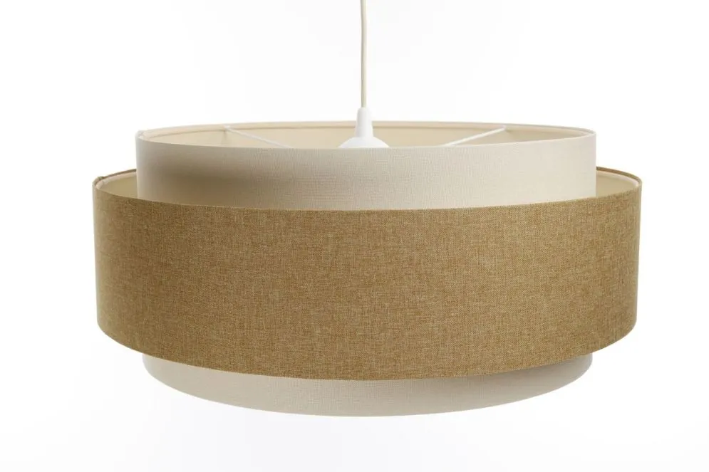Lampa wisząca ERUTAN DUDU RATTAN kremowa/żółta dwukolorowa I sklep meblowy MIRAT.