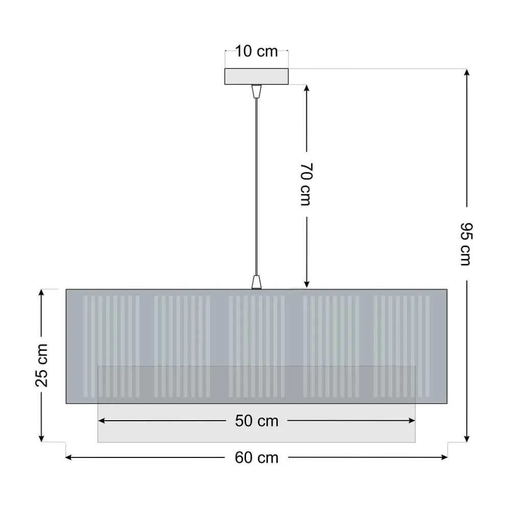 Lampa wisząca DUO LAMI LINE 60x25 biała do salonu I sklep meblowy MIRAT.