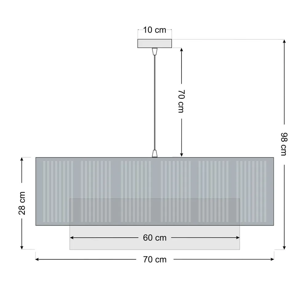Lampa wisząca DUO LAMI LINE 70x28 kremowa/beżowa sufitowa I sklep meblowy MIRAT.
