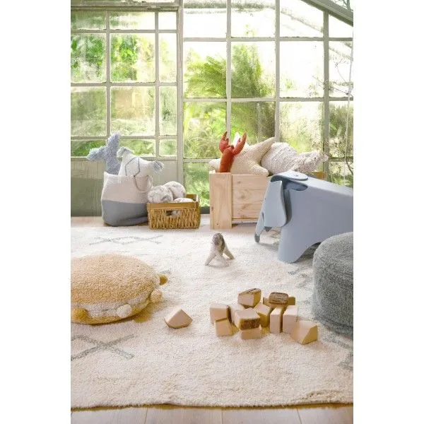 Dywan ATLAS NATURAL VINTAGE BLUE L 170x240 niebieski we wzory | MIRAT. w stylu kolekcja
