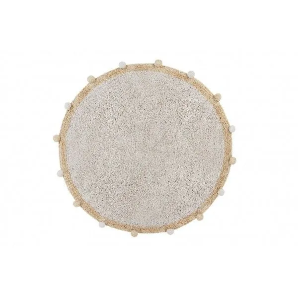 Dywan dziecięcy BUBBLY NATURAL HONEY 120x120 beżowy okrągły | MIRAT. w stylu kolekcja