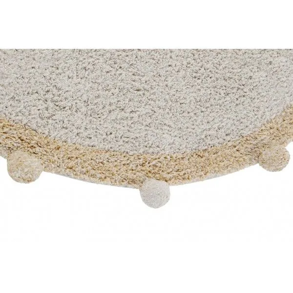 Dywan dziecięcy BUBBLY NATURAL HONEY 120x120 beżowy okrągły | MIRAT. w stylu kolekcja