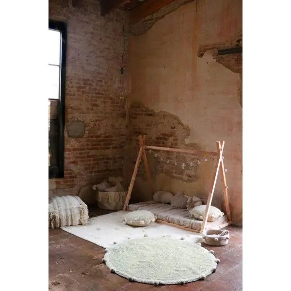 Dywan dziecięcy BUBBLY OLIVE NATURAL 120x120 oliwkowy okrągły | MIRAT. w stylu kolekcja