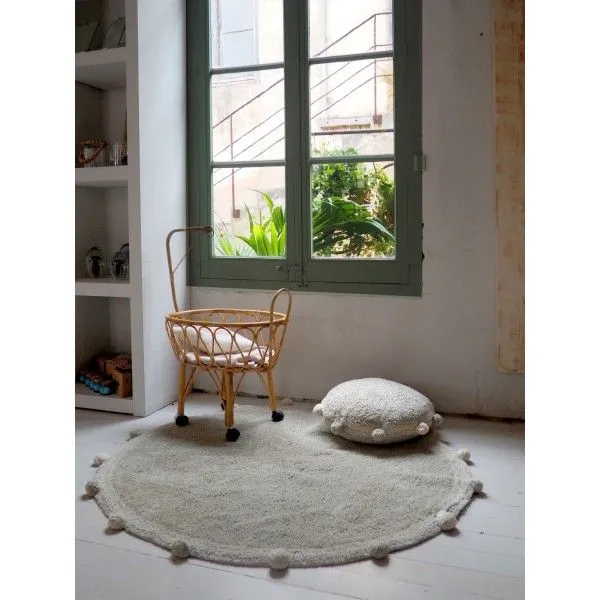 Dywan dziecięcy BUBBLY OLIVE NATURAL 120x120 oliwkowy okrągły | MIRAT. w stylu kolekcja
