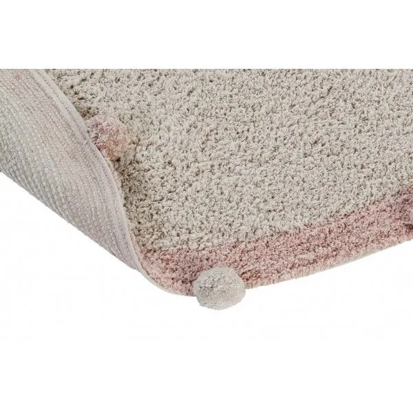 Dywan dziecięcy BUBBLY VINTAGE NUDE 120x120 beżowy z pomponami | MIRAT. w stylu kolekcja