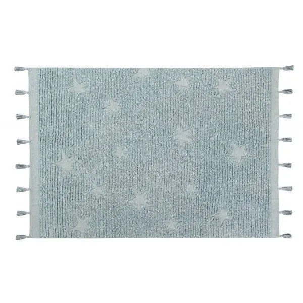 Dywan dziecięcy HIPPY STARS AQUA BLUE 120x175 niebieski w gwiazki | MIRAT.