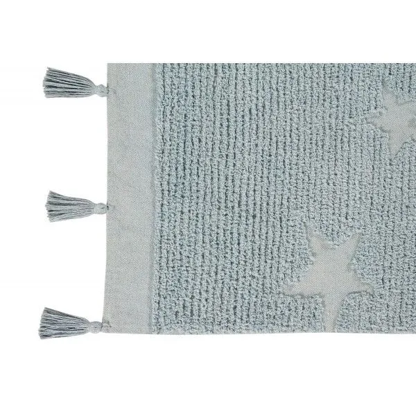 Dywan dziecięcy HIPPY STARS AQUA BLUE 120x175 niebieski w gwiazki | MIRAT.