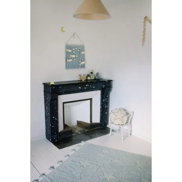 Dywan dziecięcy HIPPY STARS AQUA BLUE 120x175 niebieski w gwiazki | MIRAT.