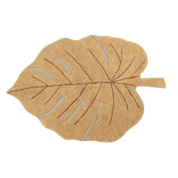 Dywan dziecięcy MONSTERA HONEY 120x180 pomarańczowy w kształcie liścia | MIRAT. w stylu kolekcja