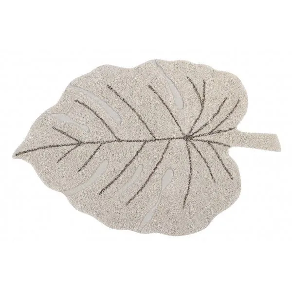 Dywan dziecięcy MONSTERA NATURAL 120x180 beżowy w kształcie liścia | MIRAT. w stylu kolekcja