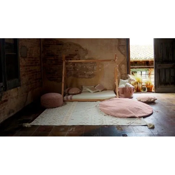 Dywan TRIBU NATURAL L 170x240 beżowy z pomponami | MIRAT.