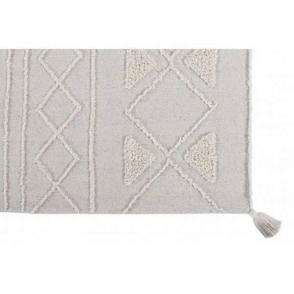 Dywan TRIBU NATURAL L 170x240 beżowy z pomponami | MIRAT.