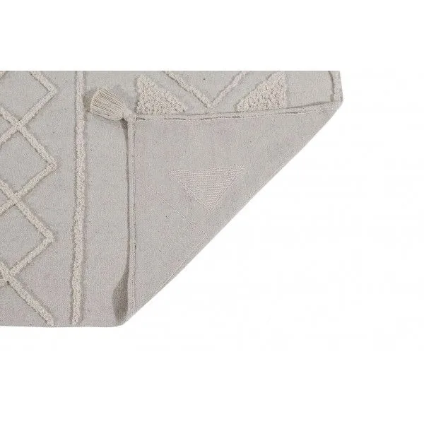 Dywan TRIBU NATURAL L 170x240 beżowy z pomponami | MIRAT.