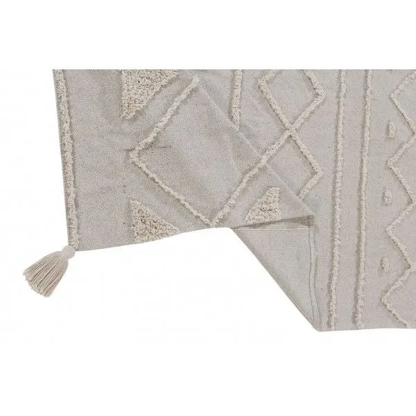 Dywan TRIBU NATURAL L 170x240 beżowy z pomponami | MIRAT.