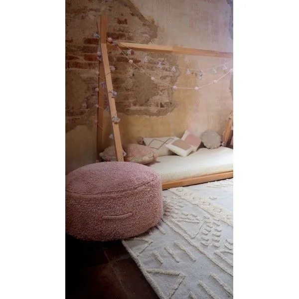 Dywan TRIBU NATURAL L 170x240 beżowy z pomponami | MIRAT.