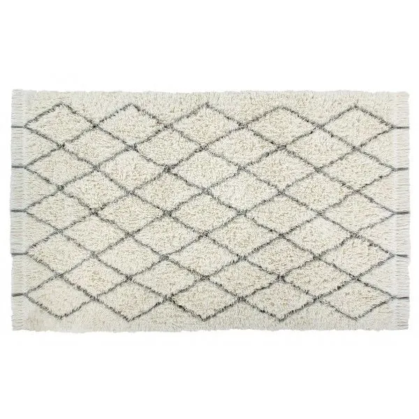 Dywan BERBER SOUL EXTRA LARGE 200x300 beżowy wełniany w czarne wzory | MIRAT. w stylu  kolekcja