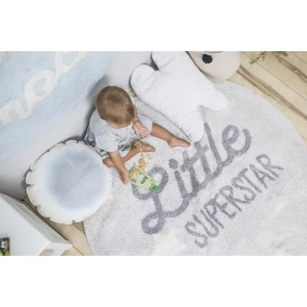 Dywan dziecięcy LITTLE SUPERSTAR 120x120 szary okrągły | MIRAT. w stylu  kolekcja
