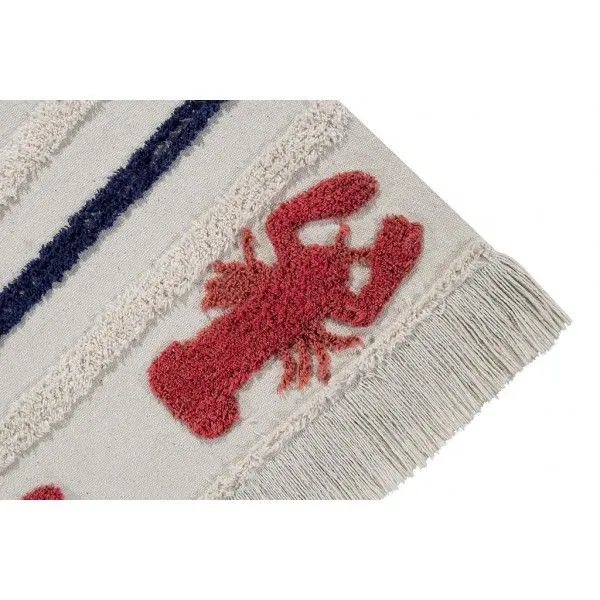 Dywan MINI LOBSTER 80x140 beżowy/czerwony prostokątny | MIRAT.