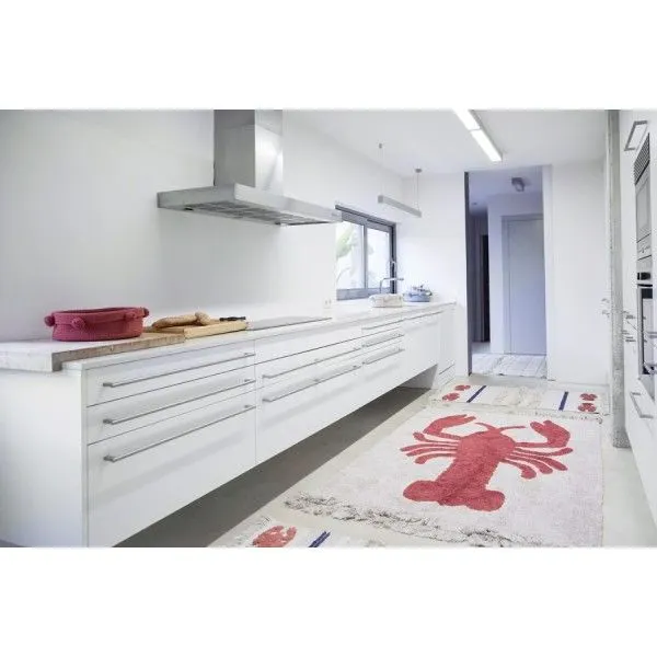 Dywan MINI LOBSTER 80x140 beżowy/czerwony prostokątny | MIRAT.