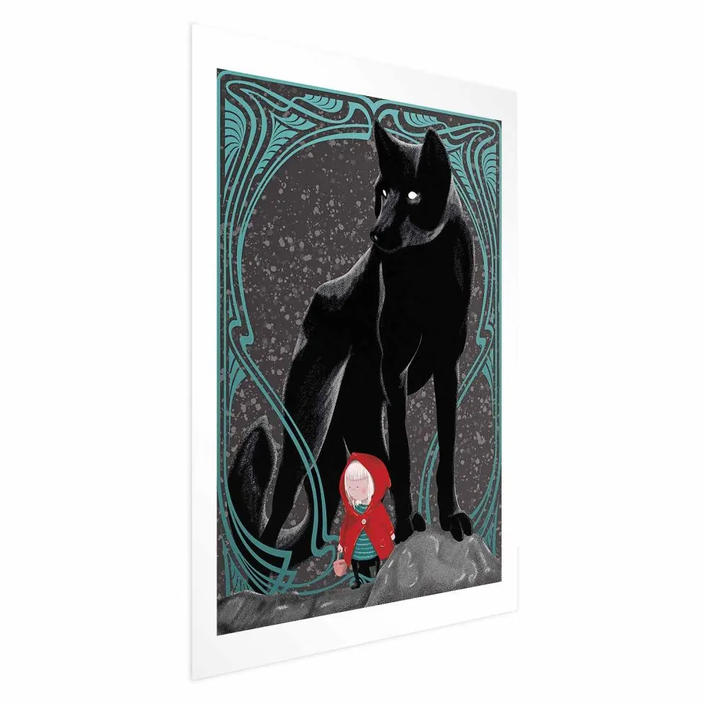 Plakat Czerwony kapturek 60x90 cm bez ramy z marginesem | MIRAT.