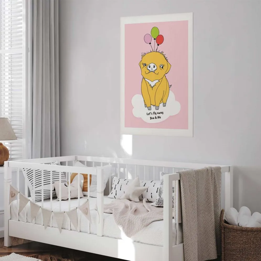 Plakat Podniebna świnka 60x90 cm bez ramy z marginesem | MIRAT.