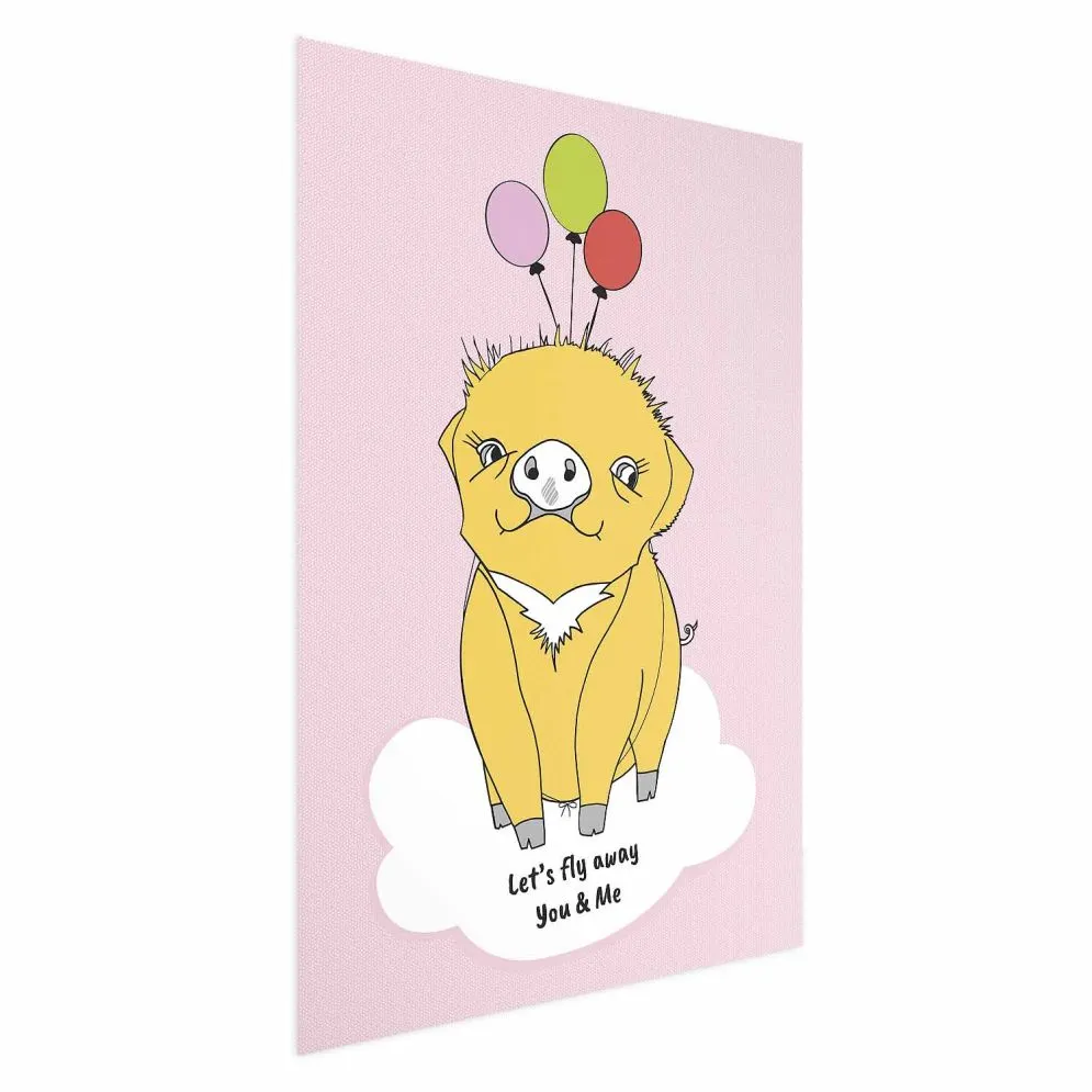 Plakat Podniebna świnka 21x30 cm bez ramy bez marginesu | MIRAT.