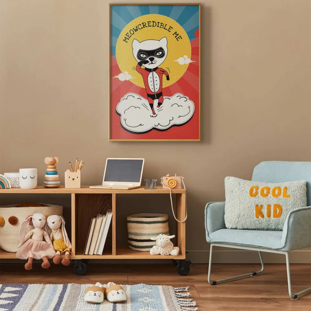 Plakat Szanowny kot 21x30 cm z ramą złotą bez marginesu | MIRAT.