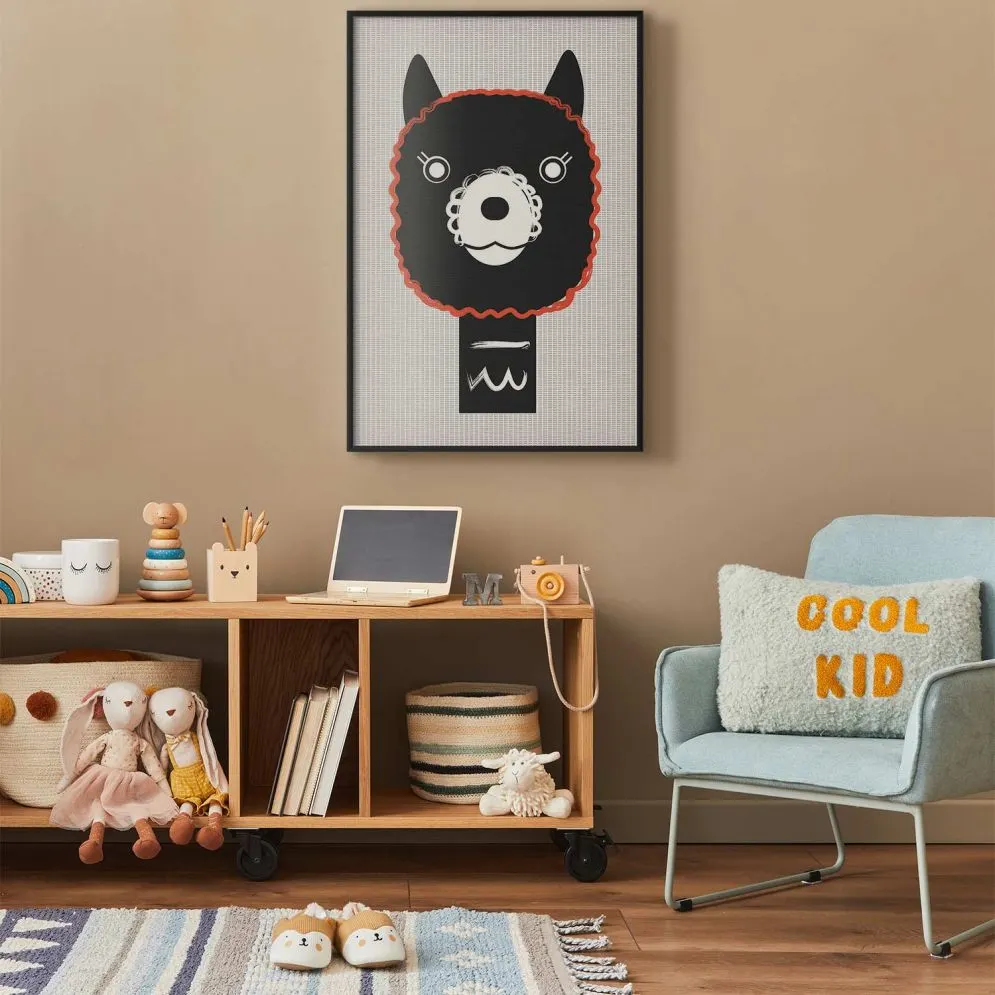 Plakat Dekoracyjna alpaka 60x90 cm z ramą czarną bez marginesu | MIRAT.