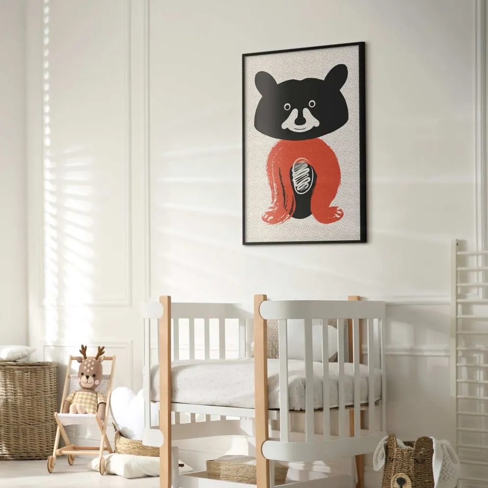 Plakat Sympatyczny szop 21x30 cm z ramą czarną bez marginesu | MIRAT.