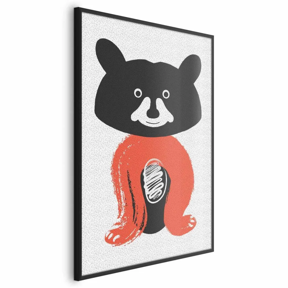 Plakat Sympatyczny szop 21x30 cm z ramą czarną bez marginesu | MIRAT.