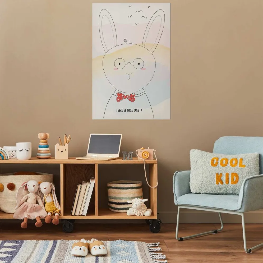 Plakat Pozdrowienia od królika 21x30 cm bez ramy bez marginesu | MIRAT.