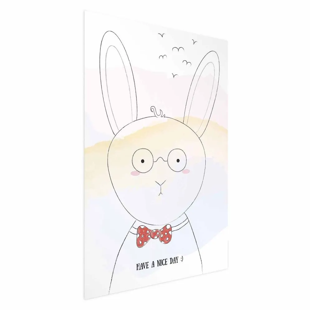 Plakat Pozdrowienia od królika 21x30 cm bez ramy bez marginesu | MIRAT.