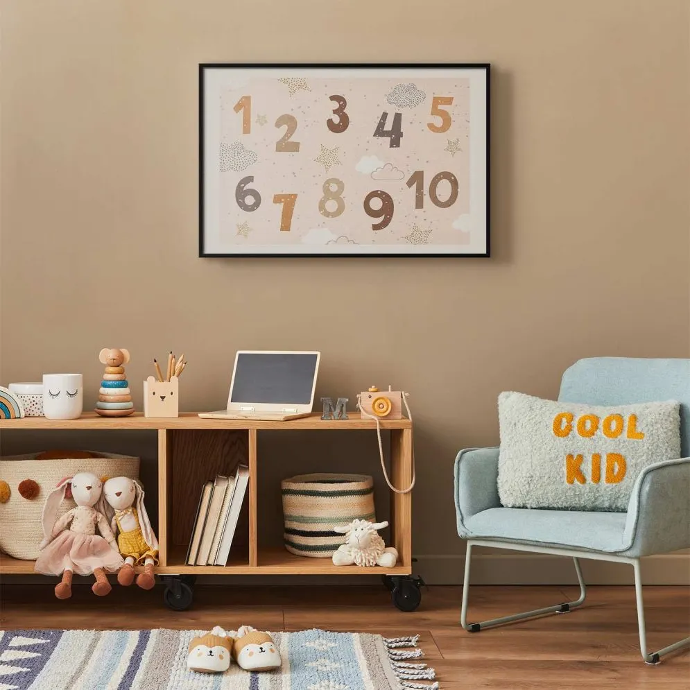 Plakat Cyferki 60x40 cm z ramą czarną z marginesem | MIRAT.
